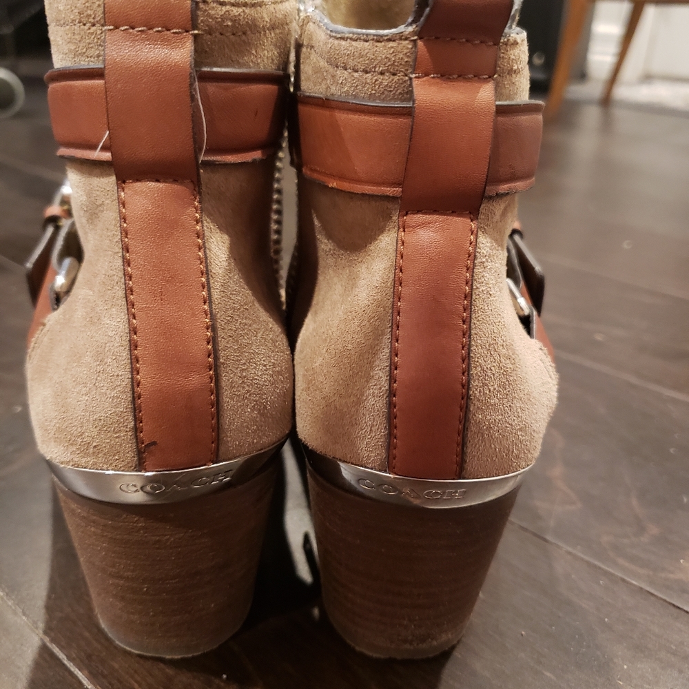 Coach Pauline ankle boots suede tan - Picture 5 of 6